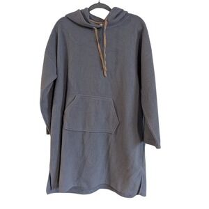 Koolaburra by UGG Hoodie Dress Womens Medium Grey Blue Sherpa Fleece Longline